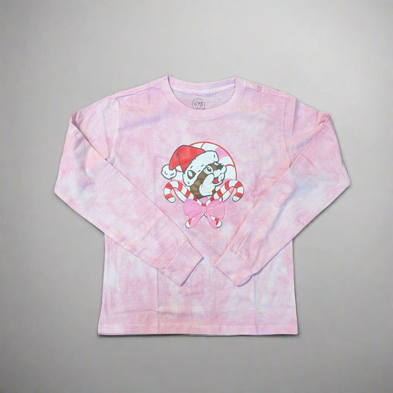 Buc-ee's Pink Long Sleeve Youth Novelty Tee