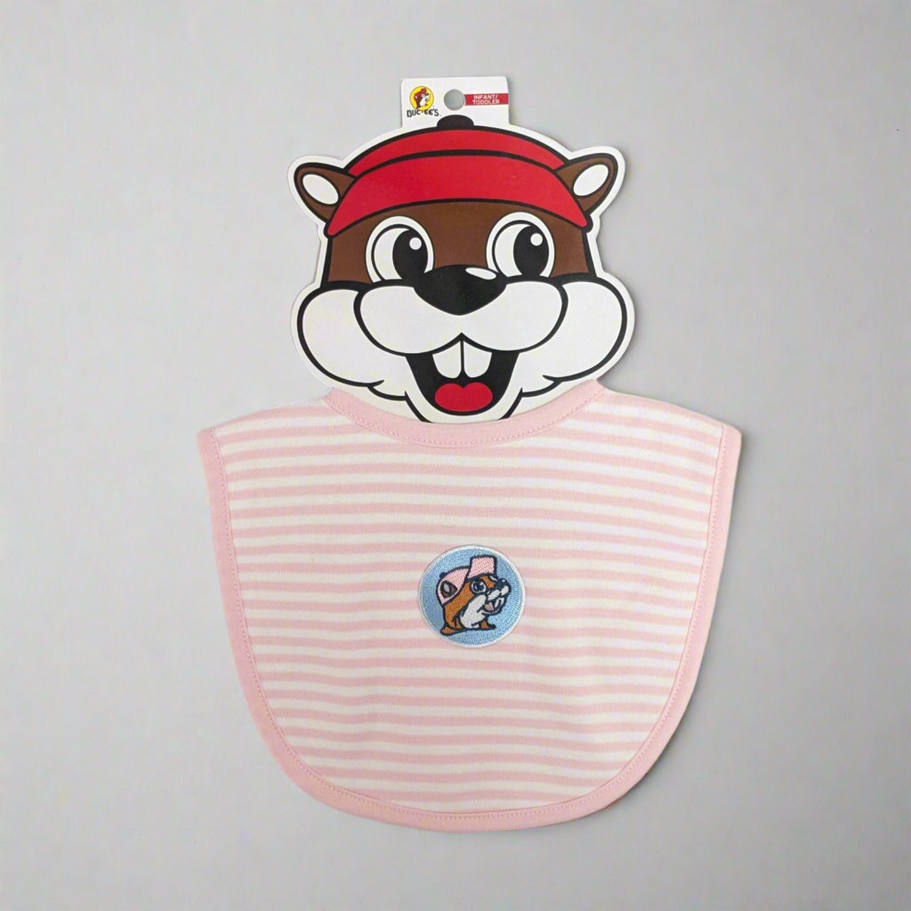 Buc-ee's Pink Striped Bib