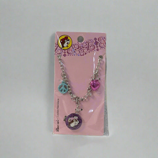 Buc-ee's Purple Locket Necklace