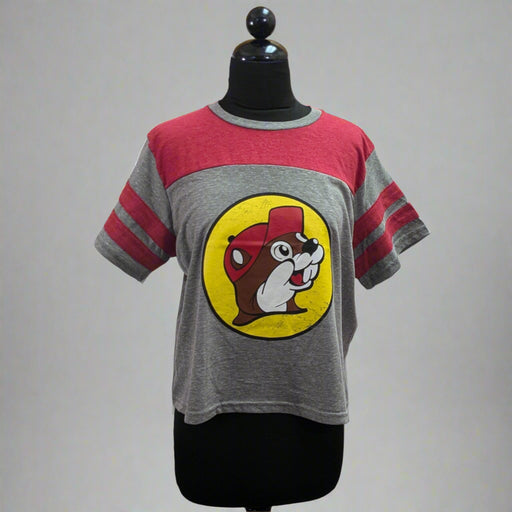 Buc-ee's Red & Grey Logo Crop Top