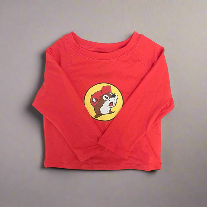 Buc-ee's Red Logo Long Sleeve Swim Shirt