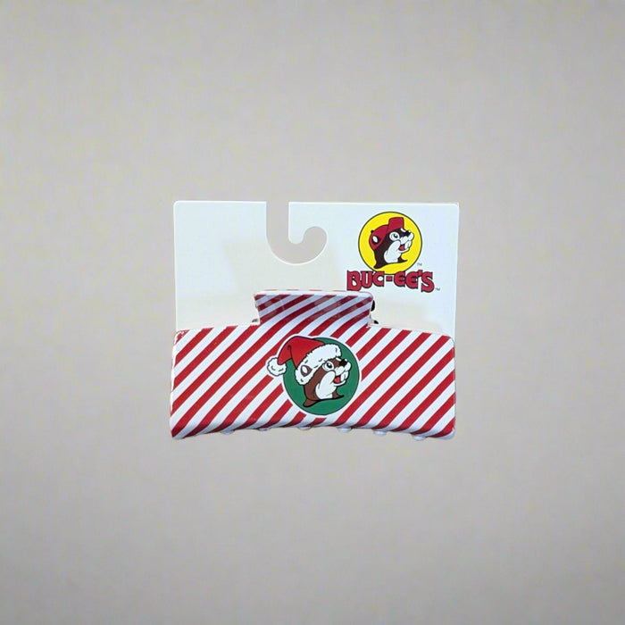 Buc-ee's Red Stripes Christmas Hair Claw