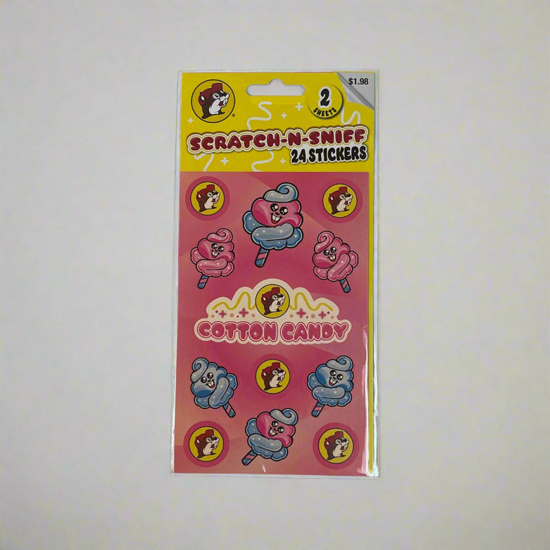 Buc-ee's Scratch-N-Sniff Cotton Candy Stickers