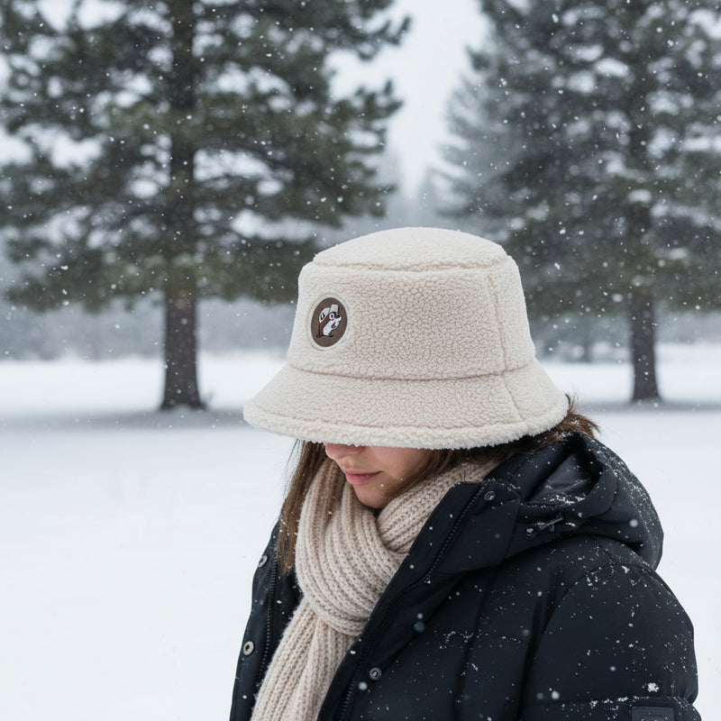 This soft, cream-colored bucket hat is made from plush sherpa fleece that keeps you warm while adding a trendy textured look. The front features the classic Buc-ee’s logo patch, making it the perfect mix of comfort and Texas pride.