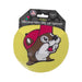 A round, classic bright yellow Andréas silicone non-slip jar opener featuring the traditional Buc-ee's beaver mascot wearing his iconic red baseball cap. Displayed on a clean white background.