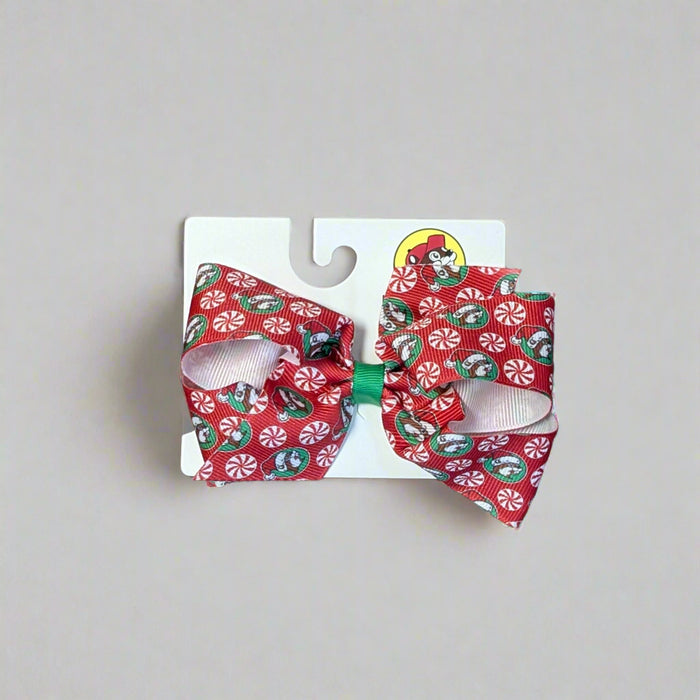 Buc-ee's Small Peppermint Christmas Bow