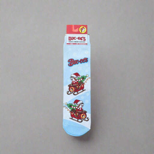 Buc-ee's Snowflake Christmas Kids Crew Socks