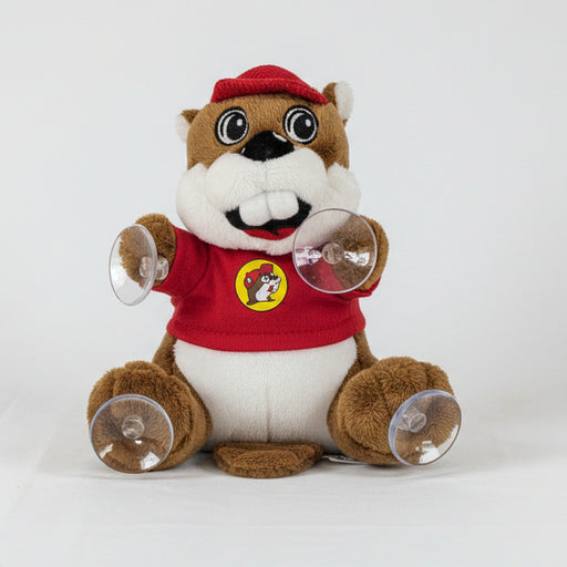 Buc-ee's Suction Cup Plush Classic white background.