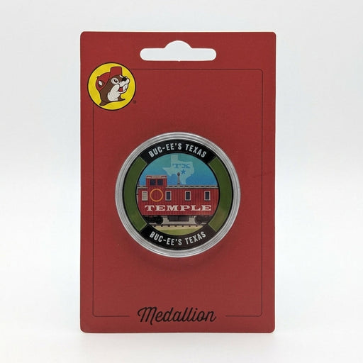 Buc-ee's Temple Collectible Medallion White background.
