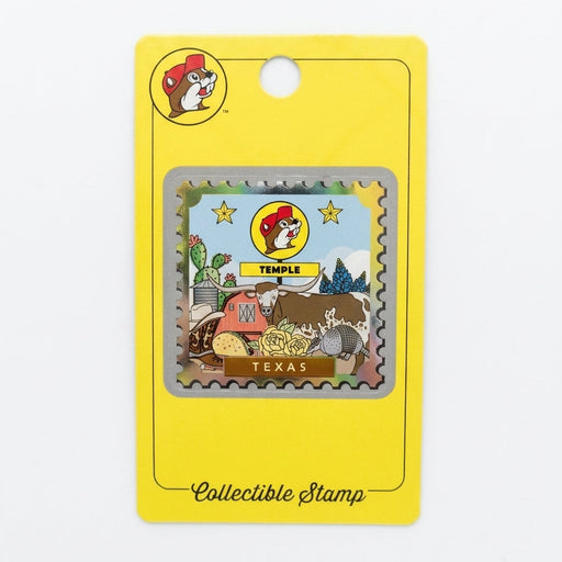 Buc-ee's Temple Collectible Stamp white background.
