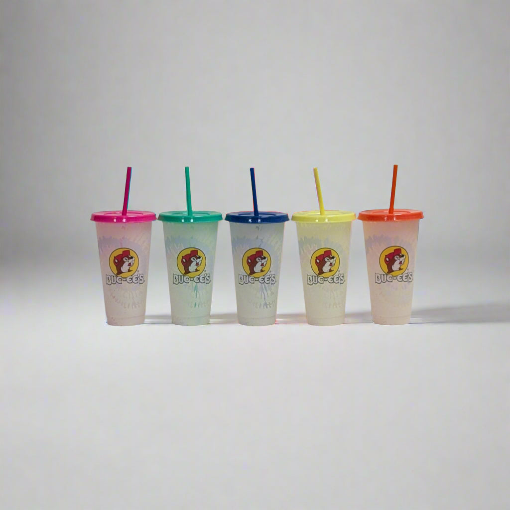Buc-ee's Tie-Dye Color-Changing Tumblers | Available Set — Texas Snax
