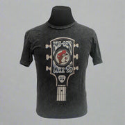 Buc-ee's Tour Shirt. Gray/blackish with a guitar and Buc-ee's sign. 