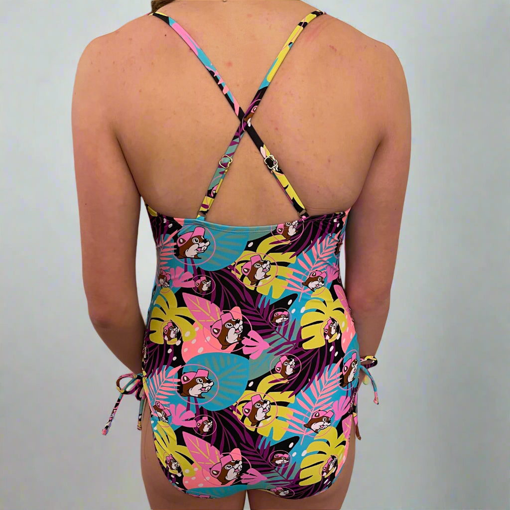 Buc-ee's Tropical One Piece Suit Backside