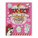 Buc-ee’s Valentine’s Day Coloring and Activity Book with pink cover featuring hearts, cupcakes, flowers, and the Buc-ee mascot.