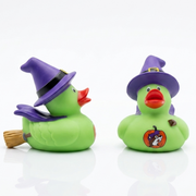 Buc-ee's Witch Rubber Duck with two angles.