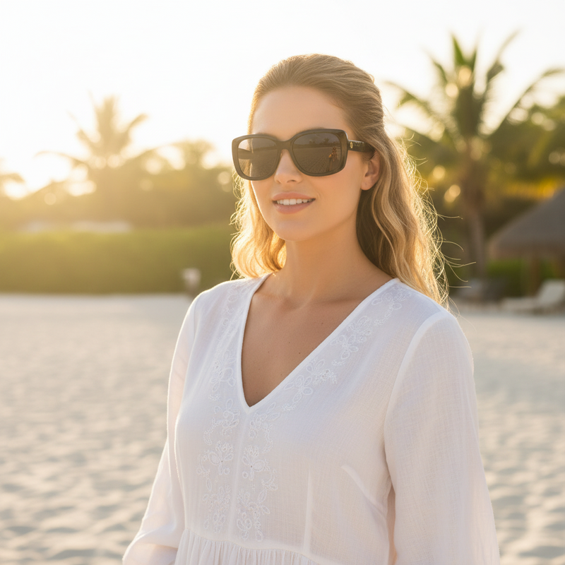 Buc-ee's Women's Black Sunglasses