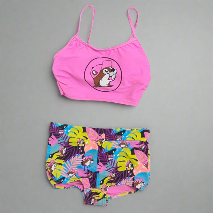 Buc-ee's Women's Pink Logo Swim Set