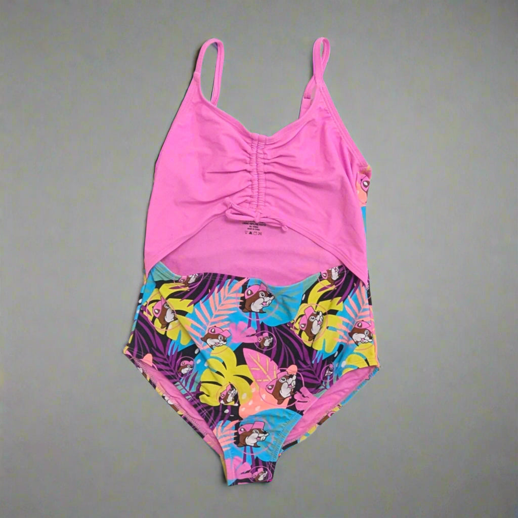 Buc-ee's Youth Girls' Tropical One-Piece Swim Suit | Available Here — Texas Snax