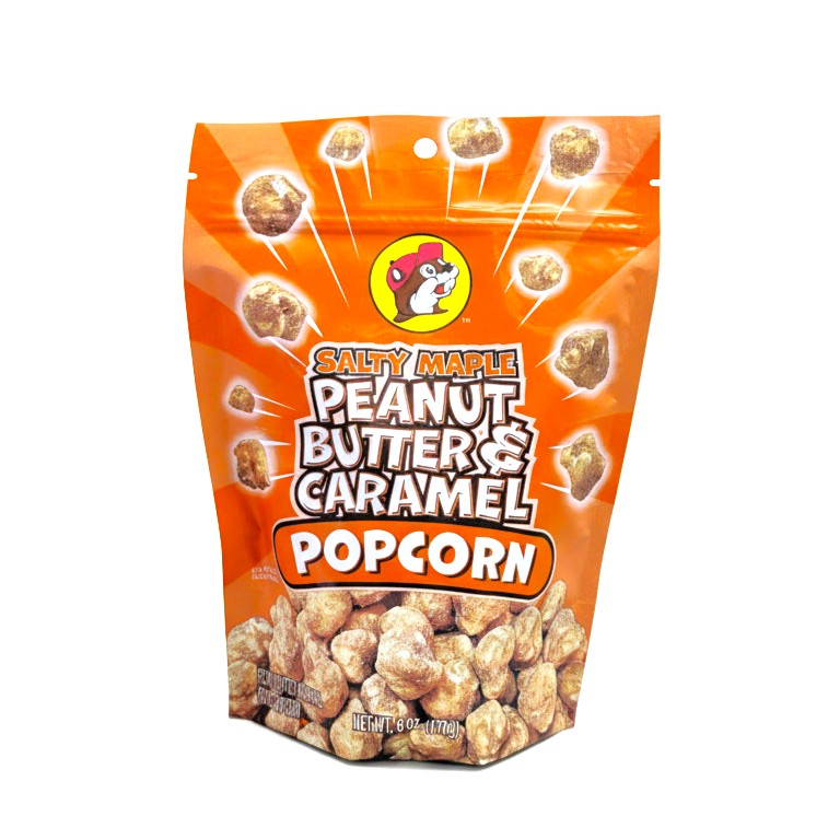 Bag of Buc-ee's Salty Maple Peanut Butter & Caramel Popcorn