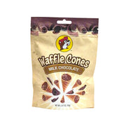 Pouch of Buc-ee's Milk Chocolate Waffle Cones on white