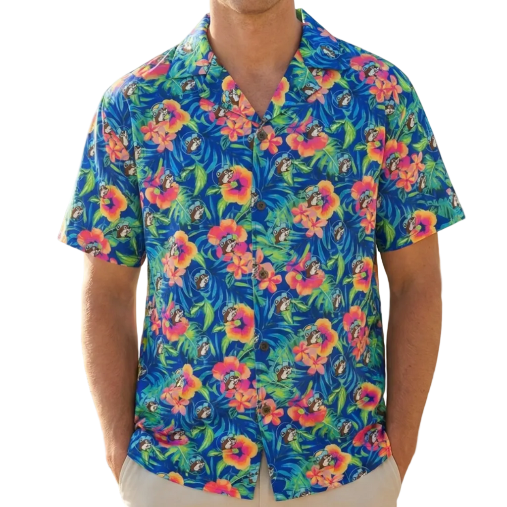 Buc-ee's Tropical Floral Camp Shirt | Lightweight Vacation Button