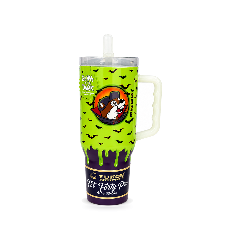 Buc-ee's 2026 Halloween 40 oz Tumbler | Glow-in-the-Dark Vampire