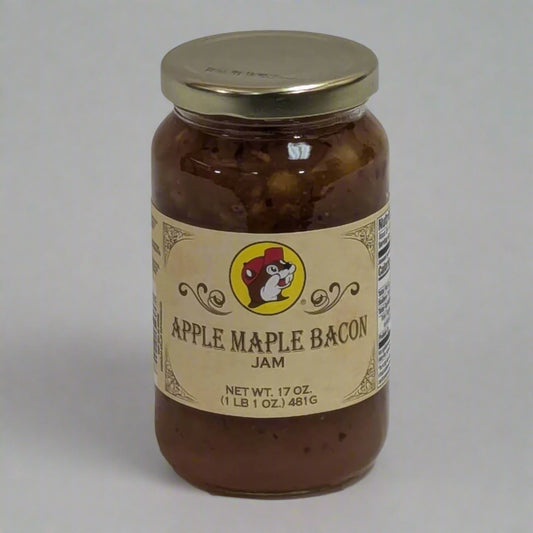 17oz jar of apple maple bacon jam from Buc-ee's