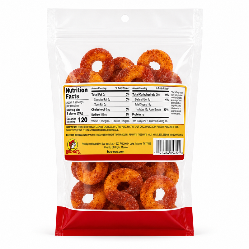 Buc-ee's Chamoy Peach Rings