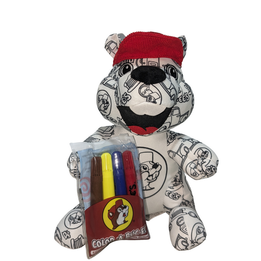 Buc-ee's Colorable Plush Beaver w/ Washable Markers