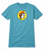 Front view of the 'Life is Better at Buc-ee's' Turquoise Shirt featuring the classic Buc-ee's beaver logo centered on the chest, displayed on a clean white background.