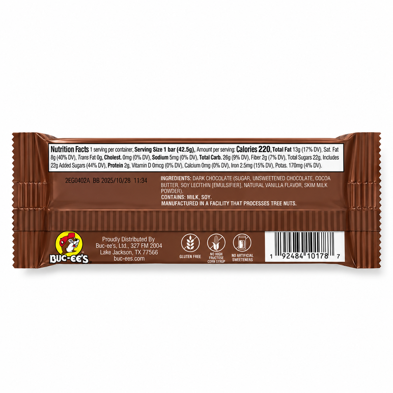 Buc-ee's Dark Chocolate Buc-ee Bar