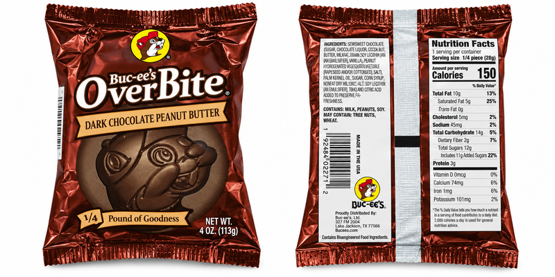 Buc-ee's Overbites Chocolate