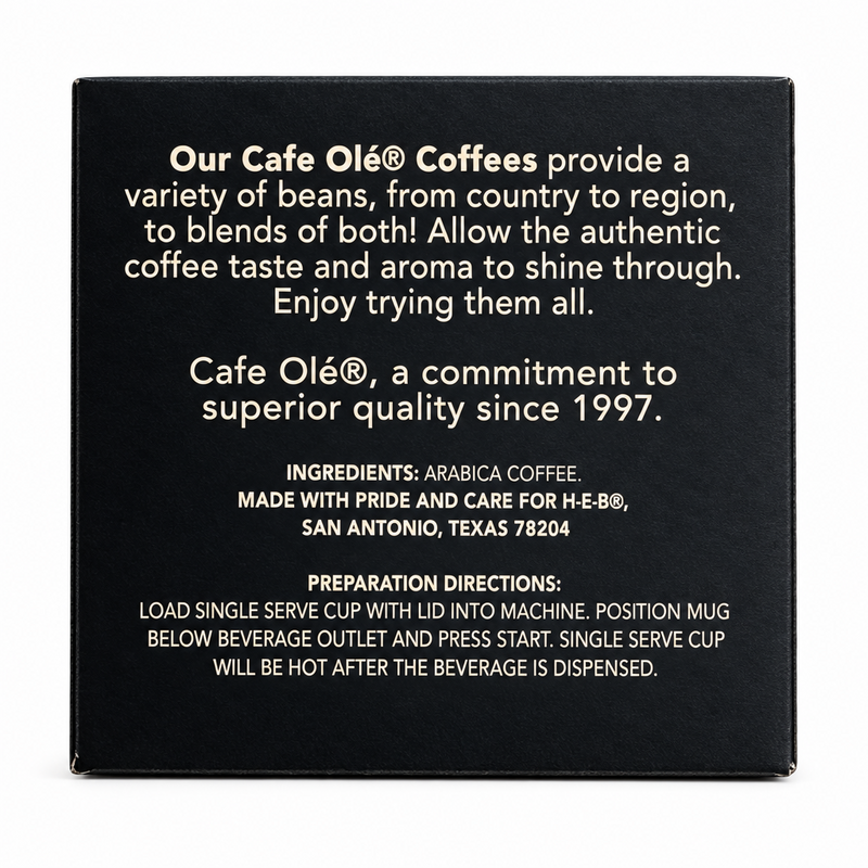 H-E-B Cafe Olé Donut Shop Blend Coffee Pods