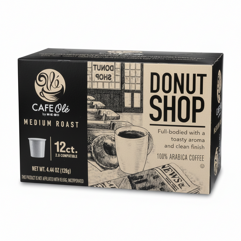 H-E-B Cafe Olé Donut Shop Blend Coffee Pods
