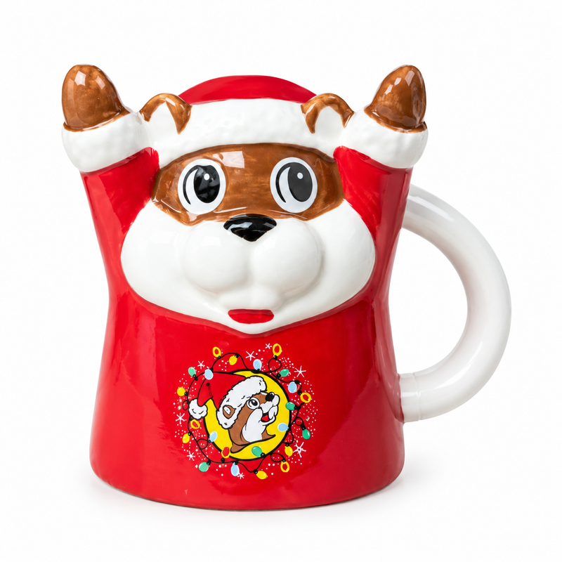 Buc-ee's Upside-Down Christmas Mug
