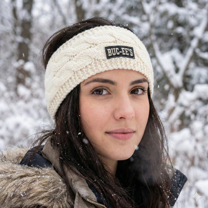Buc-ee's Knitted Cream Headband
