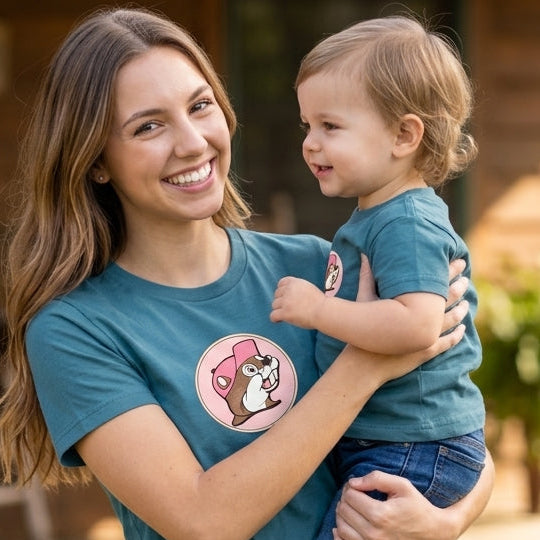 Buc-ee's Forever Teal Horseshoe Toddler Shirt