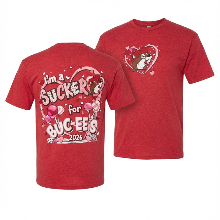 Buc-ee's "I'm A Sucker For Buc-ee's" 2026 Valentine's T-Shirt