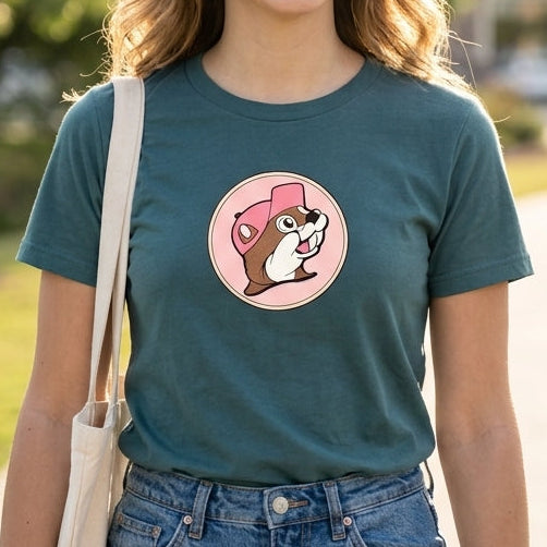 Buc-ee's Forever Teal Horseshoe Girls Shirt
