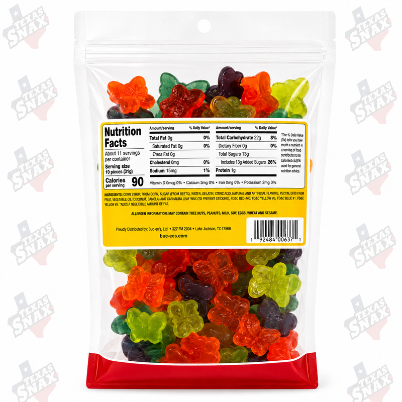 Buc-ee's Mini Gummi Butterflies