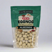 Coated in creamy white chocolate and delicately flavored with ground nutmeg, these naturally flavored eggnog almonds capture the essence of the holiday season with every bite.