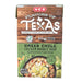 A 17-ounce carton of H-E-B "Flavors of Texas" Green Chile Chicken Noodle Soup featuring a wood-grain top and a green bottom label. The packaging highlights "10g Protein" and a "Gluten Free" badge. The image shows a bowl of soup with chicken, noodles, and roasted green chiles.