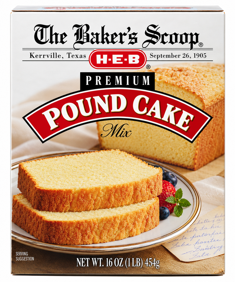 H-E-B The Baker's Scoop Premium Pound Cake Mix