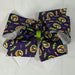 Hairbow with bats in purple and green