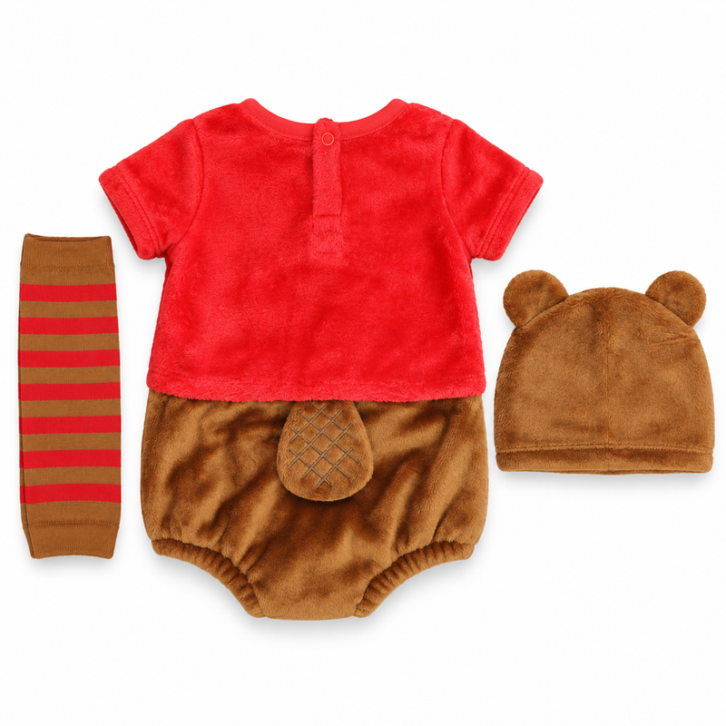 Buc-ee's Infant Beaver Onesie Set with Hat and Socks - 3 Piece Set