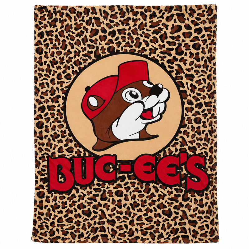 Buc-ee's Red Leopard Blanket