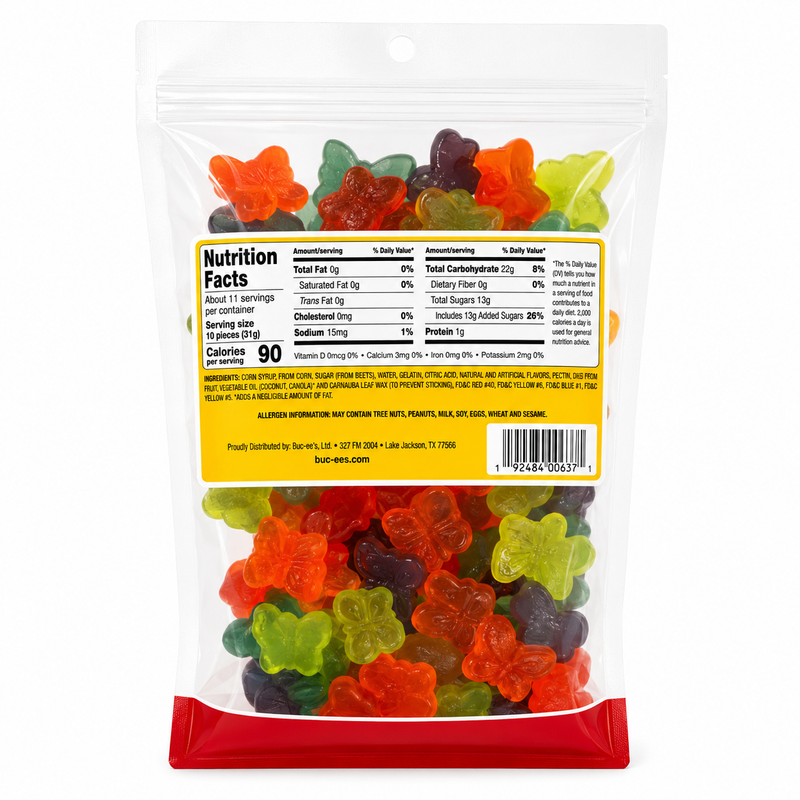 Buc-ee's Mini Gummi Butterflies