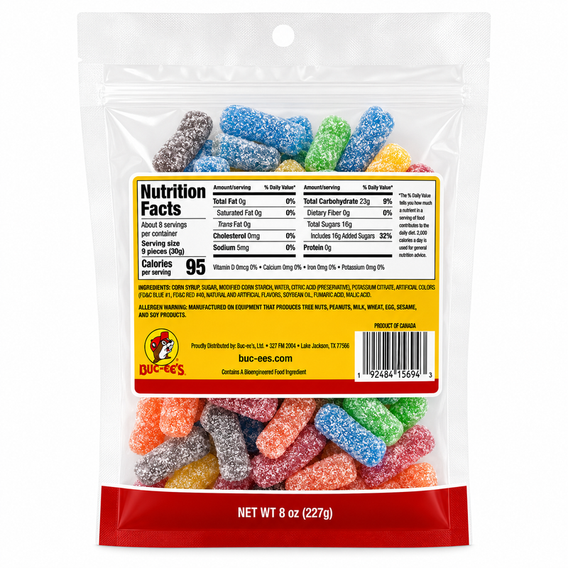 Buc-ee's Original Sour Crew Gummies