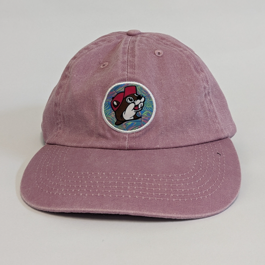 Buc-ee's Palm Print Logo Hat - Washed Pink