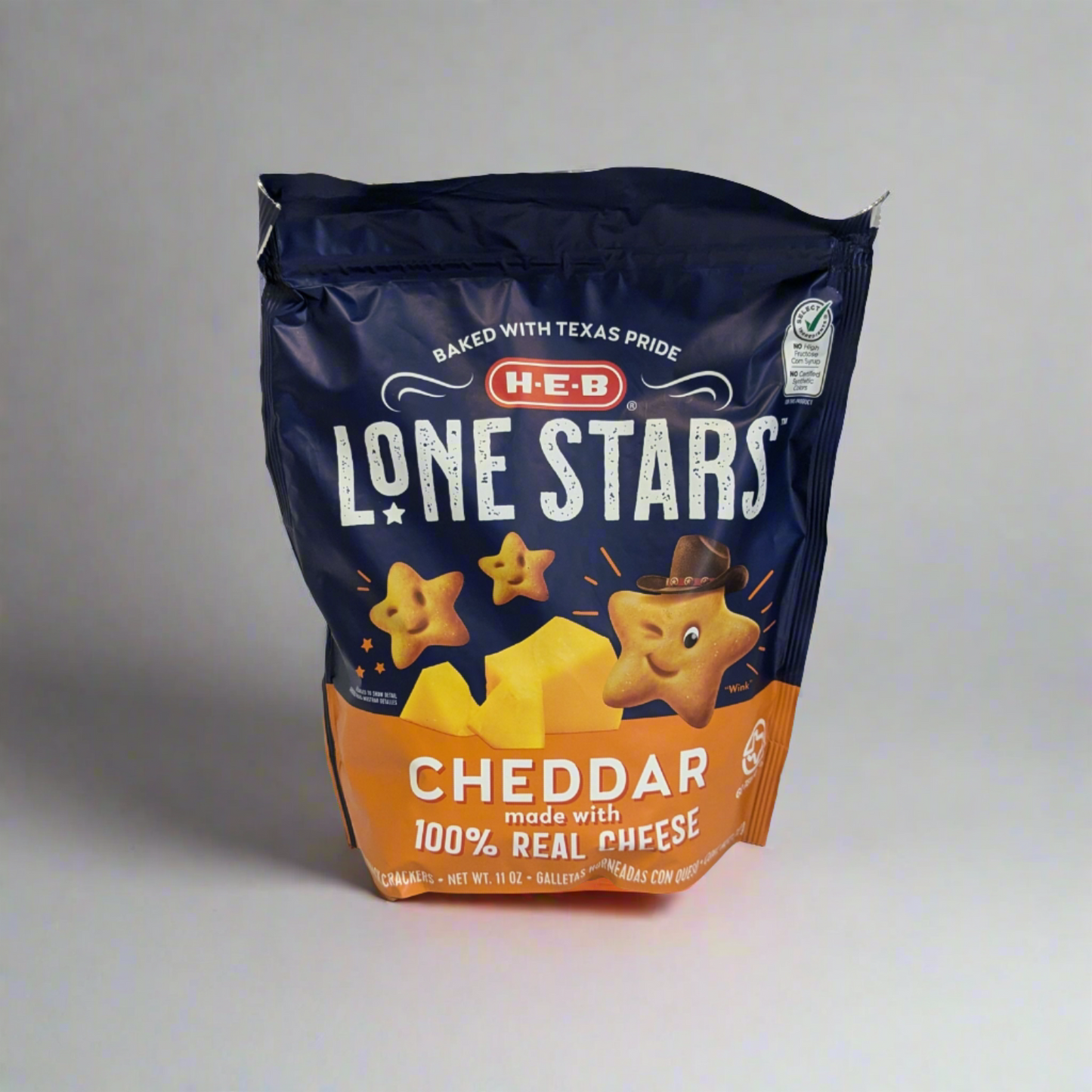 HEB Lone Stars Cheddar Crackers